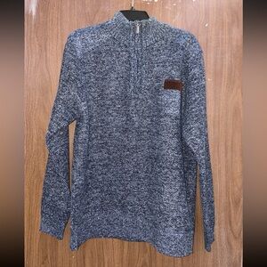 SHEIN Men’s Knitted Half Zip Pullover Sweater Navy Blue Size XL (New and unworn)